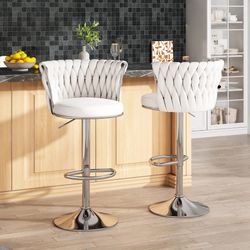 Velvet Bar Stool Set of 2