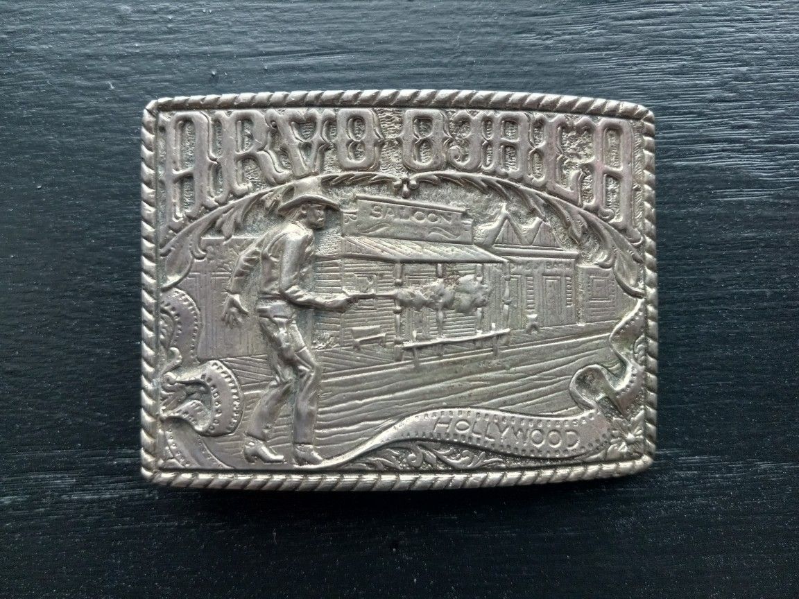 (RARE & SCARCE) Signed Vintage "ARVO OJALA" Limited Edition Hollywood Brass Belt Buckle by
Artist Al Shelton