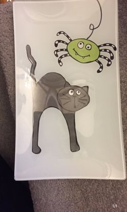 Glass Halloween Dish