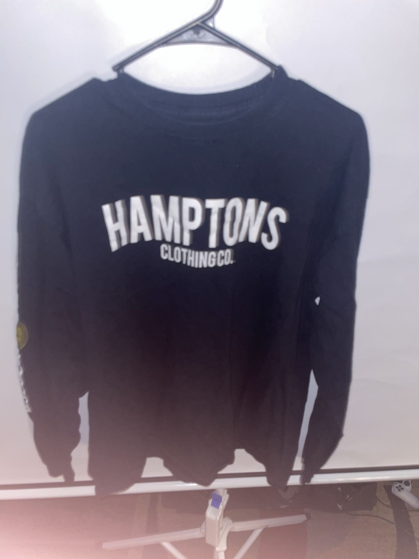 Hamptons Clothing Co. Black Sweatshirt Mens Size XL Long Sleeve