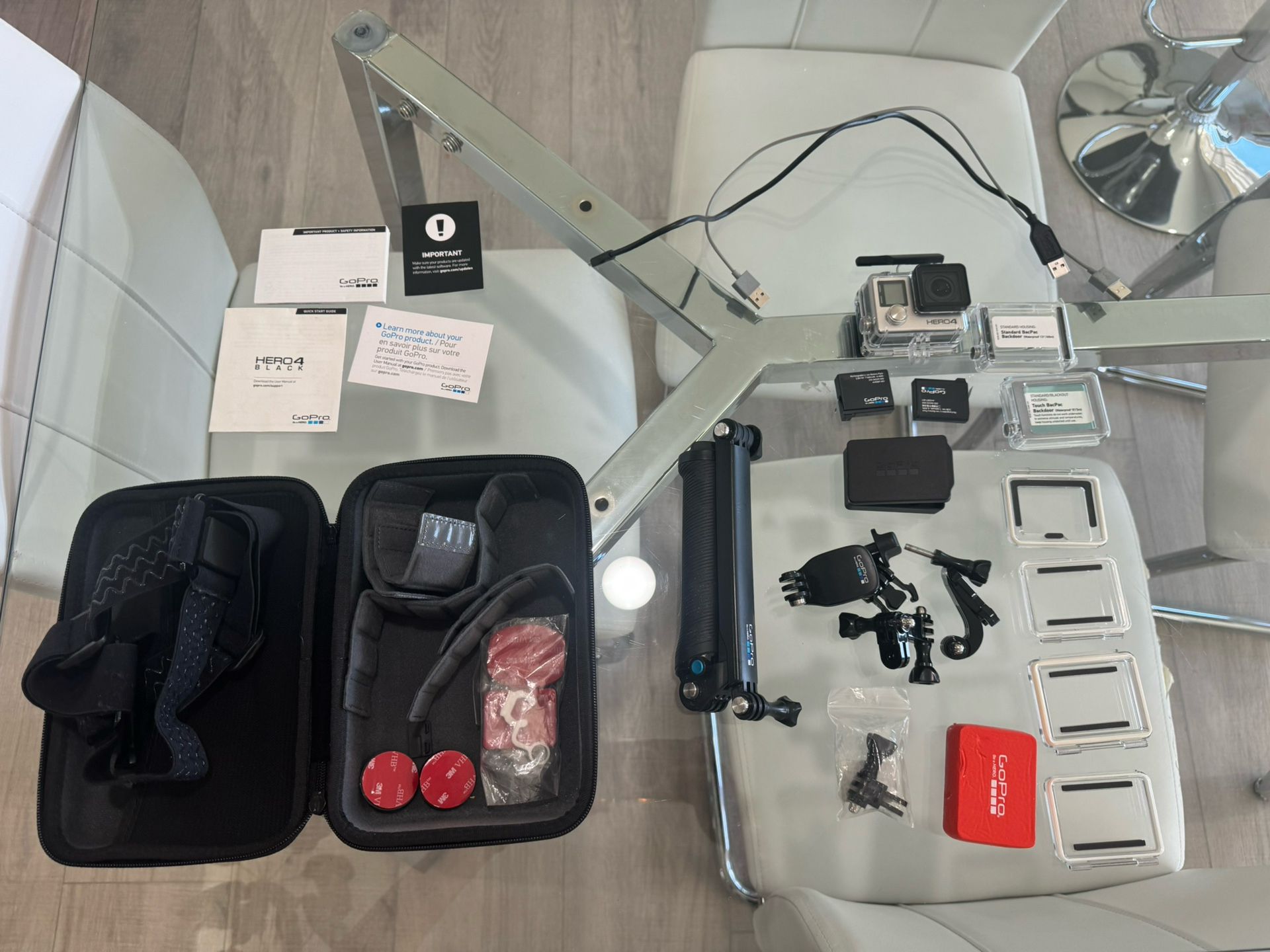 Go pro Hero 4 Black With Case And Accessories- Barely Used