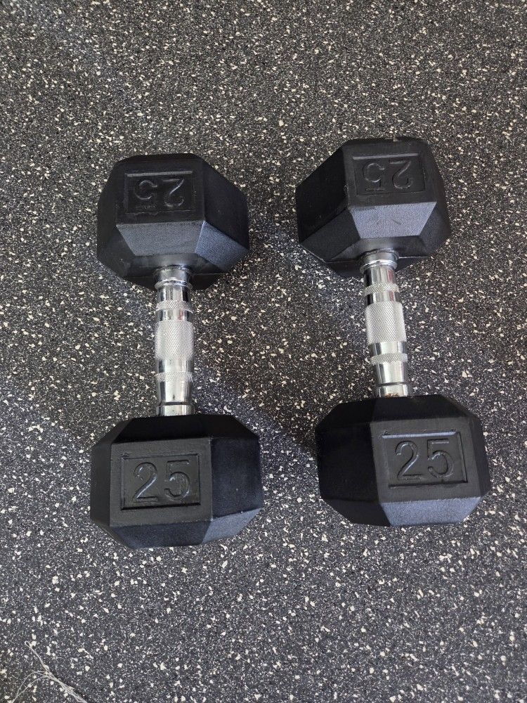 Dumbbells Pair 25lbs. READ BELOW.
