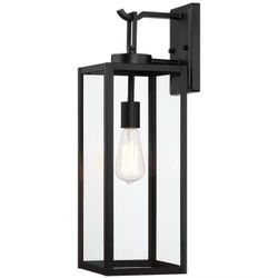 1-Light Black Big Size Outdoor Waterproof Wall Sconce (22.34 Inch)
