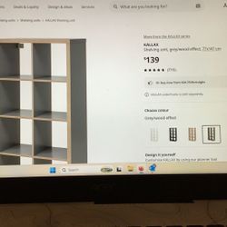 Ikea Kallax Shelving Unit Grey 