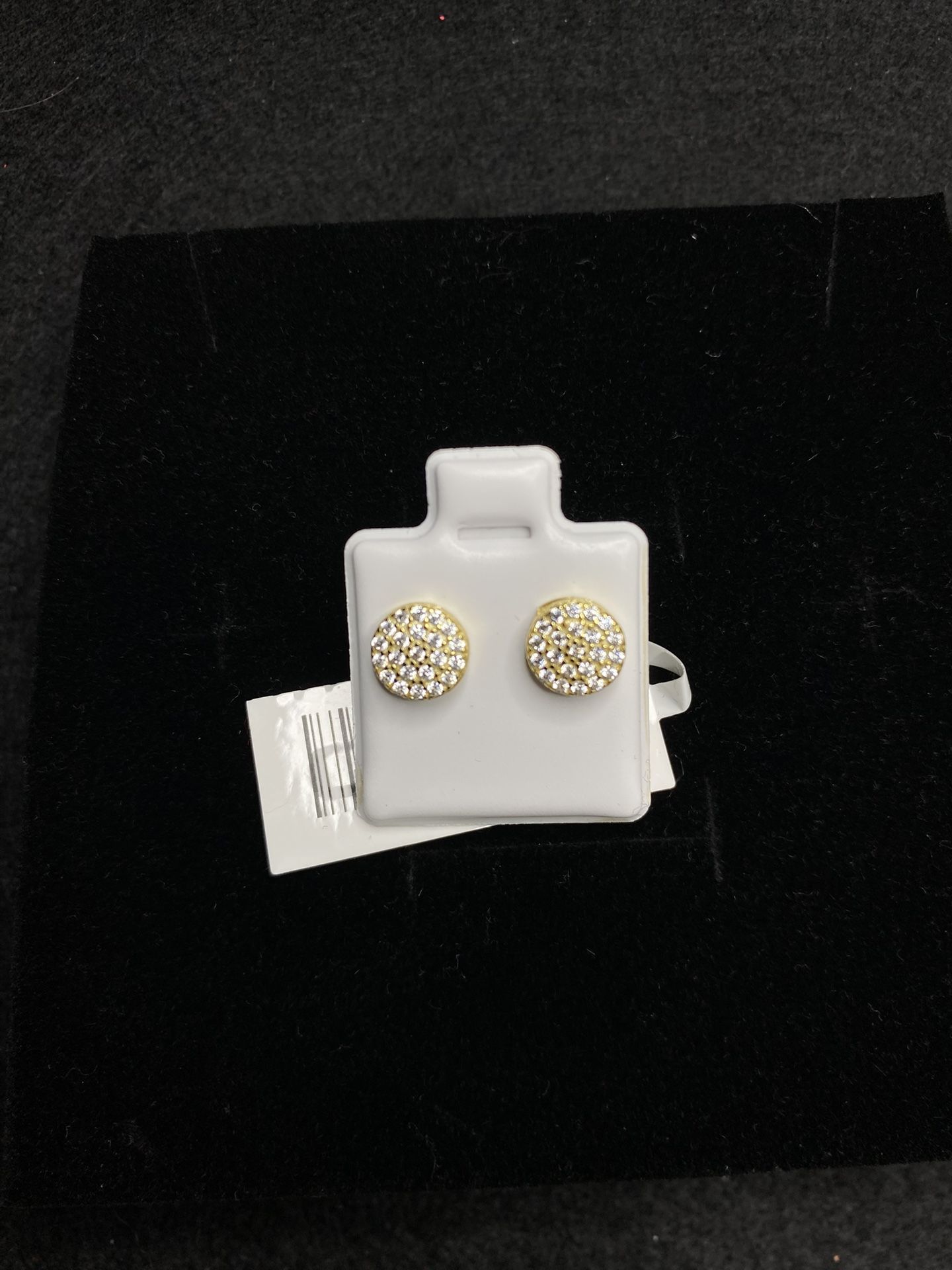 925 Silver (gold Over Silver) cz Earings 