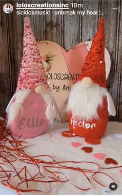 Personalized Valentines Gnomes