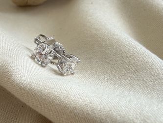 925 Sterling Silver Moissanite Stud Earrings | Classic Round Solitaire Earrings
