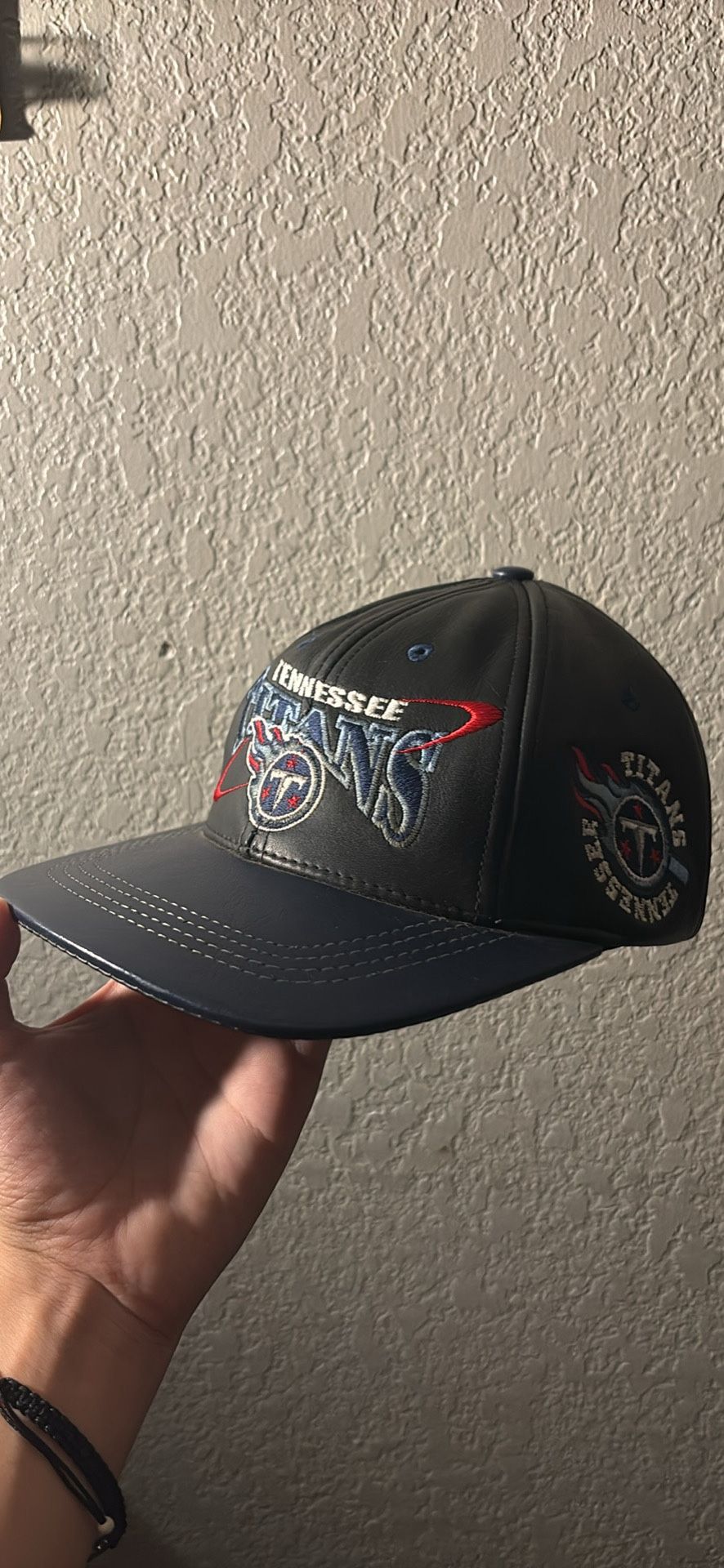 Vintage Tennessee Titans Pro Elite NFL Leather Hat Cap Pro Elite