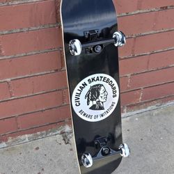 $40 (Cash Only) Size 7.8 Civilian Complete Skateboard. Price is FIRM. 

