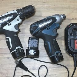 Makita 12V 3/8 Drill Driver FD02ZW + Impact Drill FD01 + 3 Lithium Batteries+ Charger