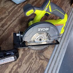Ryobi Circular Saw W/ 18v Battery - Excellent 