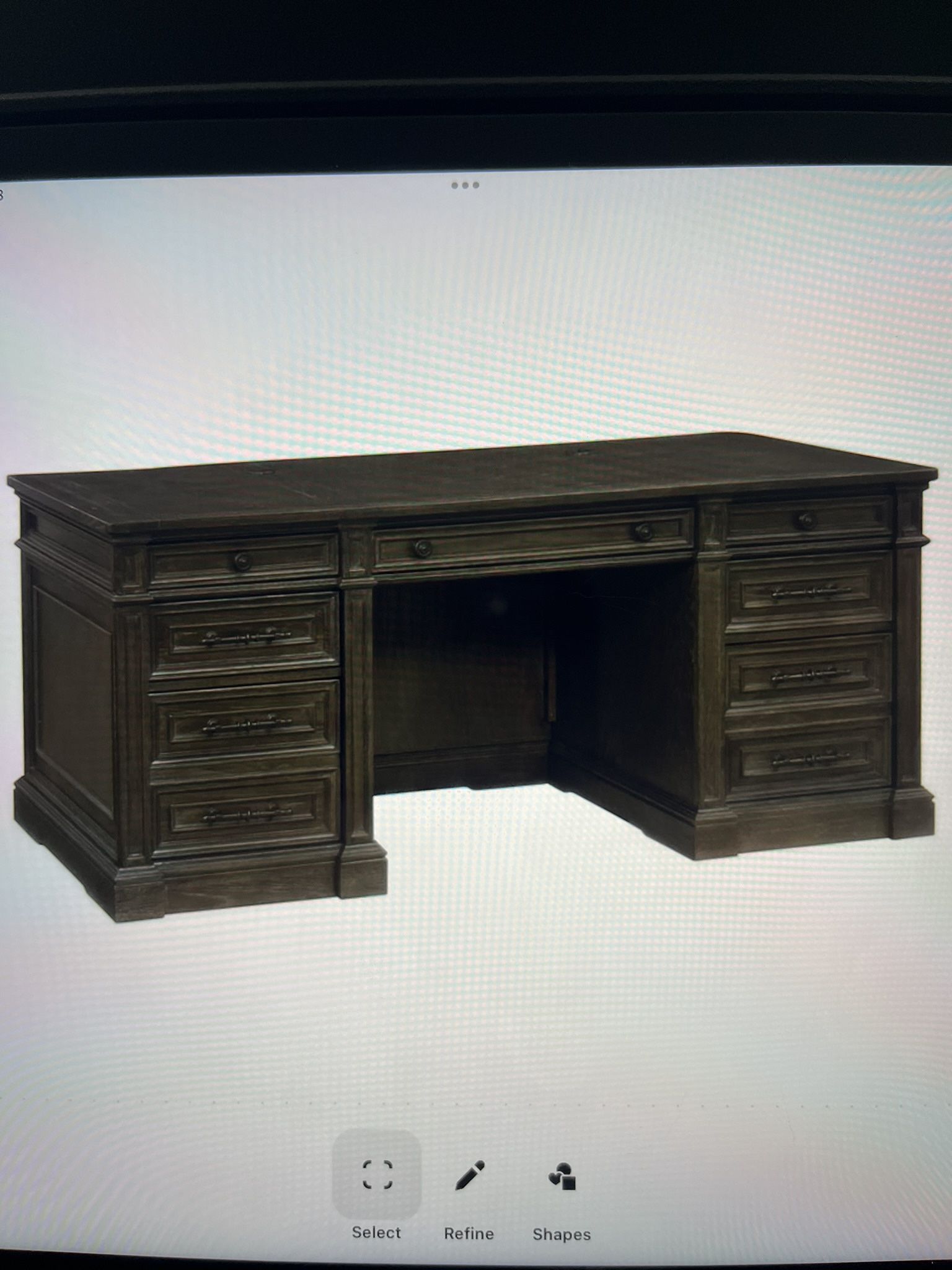 Havertys Whitlock II Executive Desk And File Cabinet