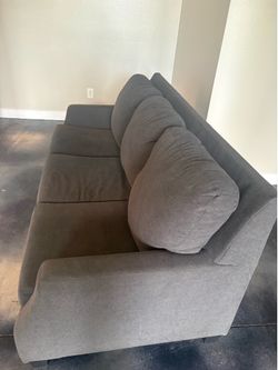 Three seat Dark Grey Suede Sofa