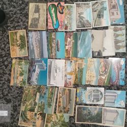 31 Vintage Mostly MIAMI POSTCARDS 