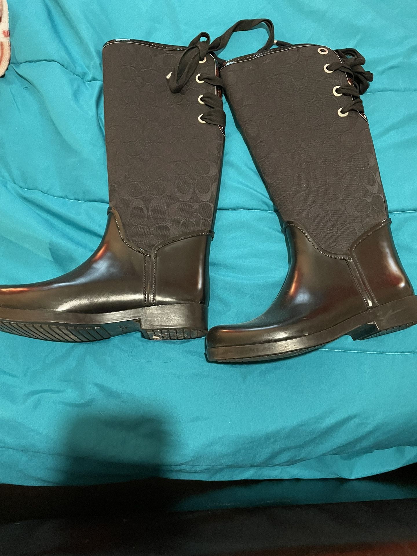 Coach Rain boots Size 8