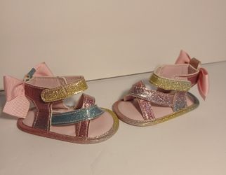 First Steps Rainbow Baby Sandals 3-6 Months
