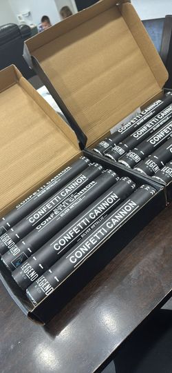 10- 12” Silver Metallic Confetti Cannons 