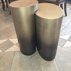 Antique Brass End Tables