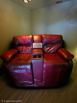Free leather couch recliner