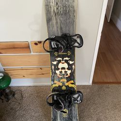 LTD 157 Snowboard Burton Bindings With Size 10 Boots 