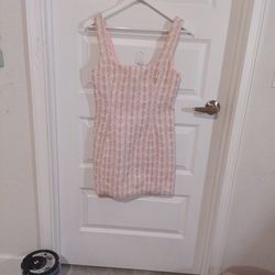 Rumored Size 4 Dress Women's Still With Tag Light Pink, White, Gold