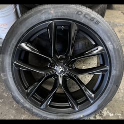 Tesla Model Y Or 3 New Setoff 19 Or 20” Blk Rims Tires Sets 