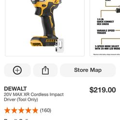 Dewalt Impact Driver (Tool Only ) I Have Battery Also And Charger 