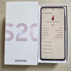 Samsung S20 fe smart phone cloud lavender