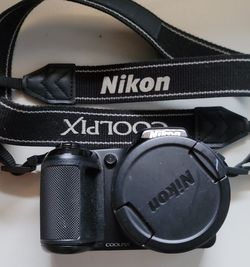 Nikon Coolpix L340 20.2MP Digital Camera Tested Working W/ Original Nikon Strap and SD Card