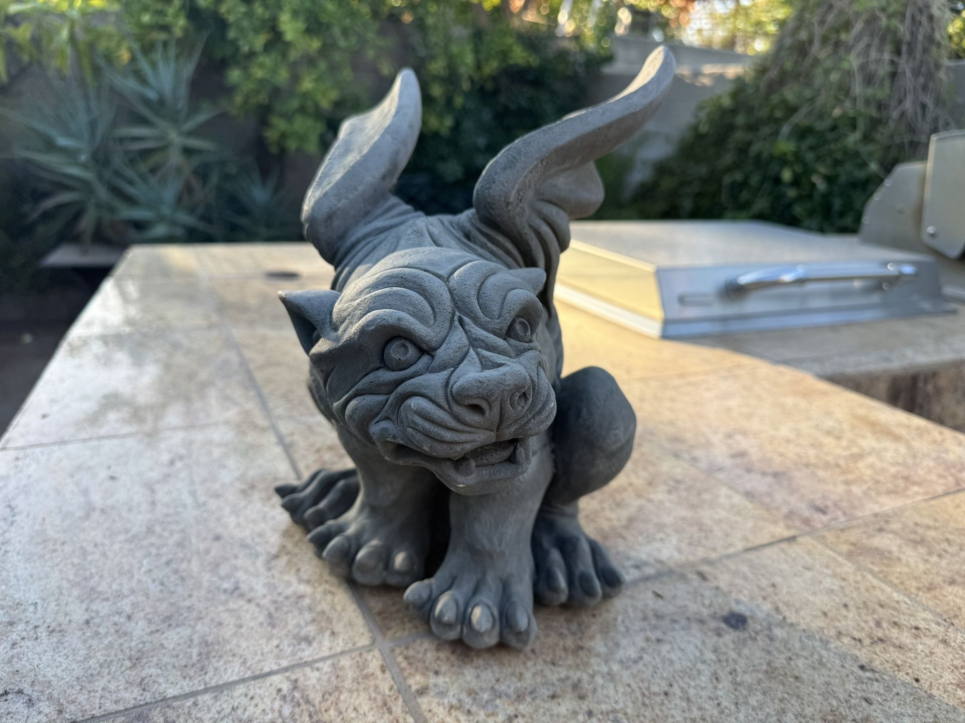 Large Gargoyle Resin Signed  T. Russell 11.5
