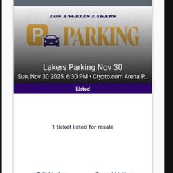 Lakers vs Pelicans 11/30 – Floor Seats Sec 106 Row C + Parking