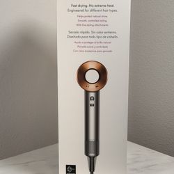Brand New Dyson Supersonic Hair Dryer – Copper/Nickel (Sealed Box)