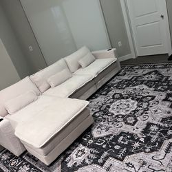 Modern Corduroy Fabric Couch