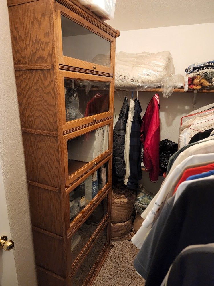 Vintage OAK Bookshelf 6 Shelves 84"x32"