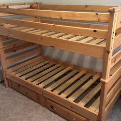  Twin Size Wood Bunk Beds