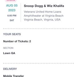 Snoop Dog Tickets 