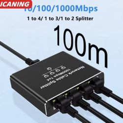 1000Mbps 1 in 4 Out Ethernet Adapter 1 to 2/3/4 RJ45 LAN Internet Splitter Cat 6 RJ45 Gigabit Switch for PC Laptop TV Box Router