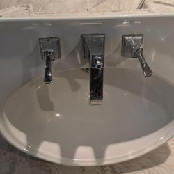 Sink With Faucet And Hoses 