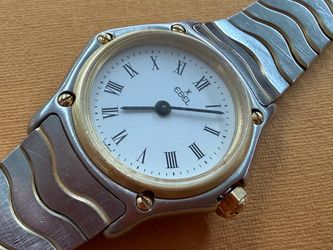 Ebel Wave 183908 18K Gold Stainless Steel Wrist Watch Women’s Sport Classic 23mm