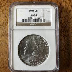 1900 Morgan Silver Dollar - NGC MS64 - Choice Uncirculated Silver