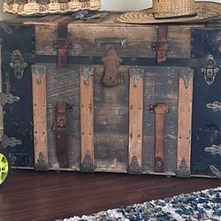 Antique steamer trunk