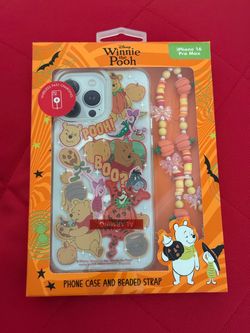 Disney Winnie the Pooh iPhone 16 Pro Max Case with Beaded Strap