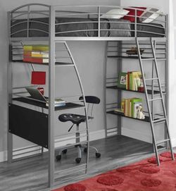 Twin Bed With Office Under 