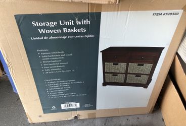 Storage Unit With Woven Baskets 