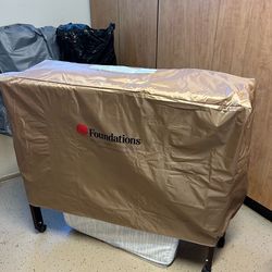 3-in-1 Portable Folding Stationary Side Mini Baby Crib