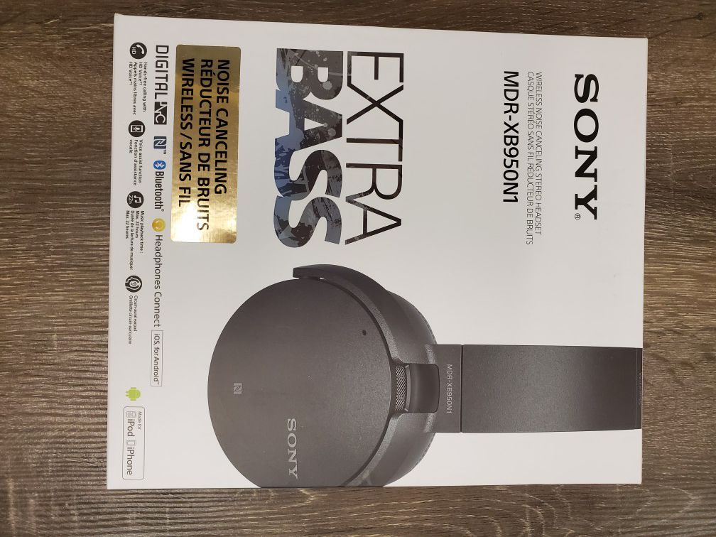 BRAND NEW Sony MDR-XB950N1 EXTRA BASS Noise-Canceling Bluetooth Headphones Black