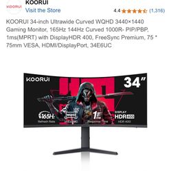 1440p 34inch 165hz monitor 