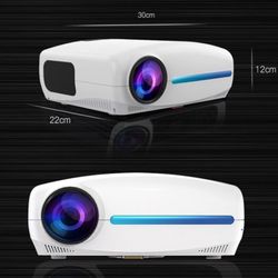 Native 1080P Projector Support 4K Full HD, WiMiUS S1 Top Bright Projector Support 60HZ Fresh Rate, Home & Outdoor Video Projector w/ 4D Keystone & 10W