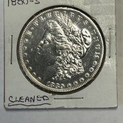 1880 S Morgan Silver Dollar.