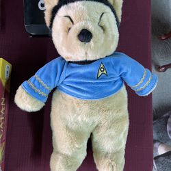 RARE Vintage 1998 Winnie The Pooh Star Trek Spock 16" Stuffed Plush TM Paramount